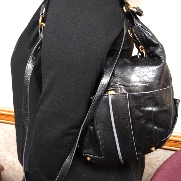 CHLOE Black Leather Braided Strap Heloise Hobo Bag Purse - Picture 6 of 13